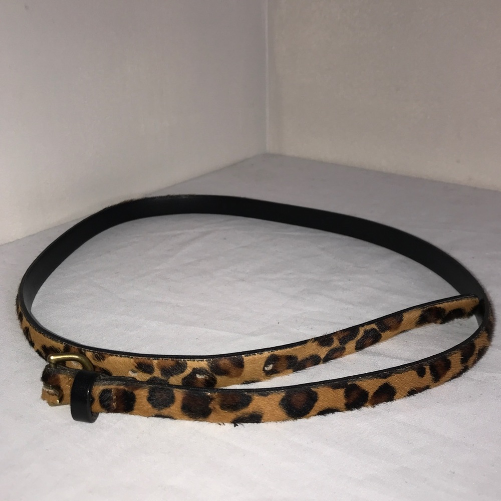 Wilfred Fuzzy Cheetah Print Italian Leather Belt